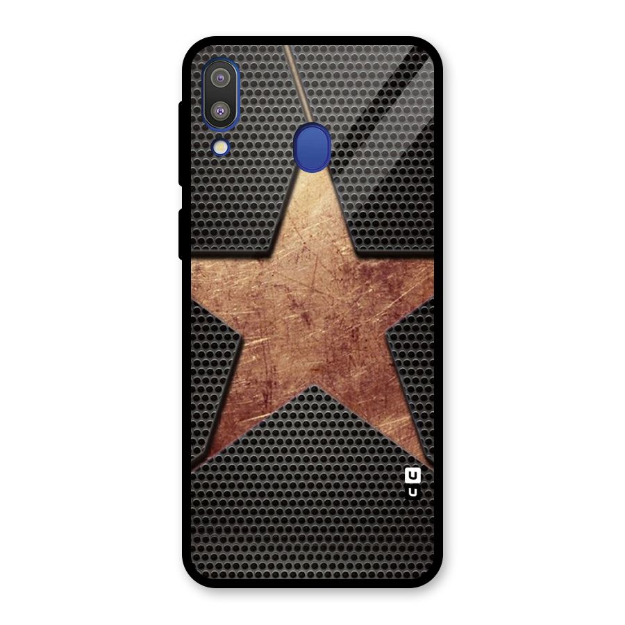 Rugged Gold Star Glass Back Case for Galaxy M20