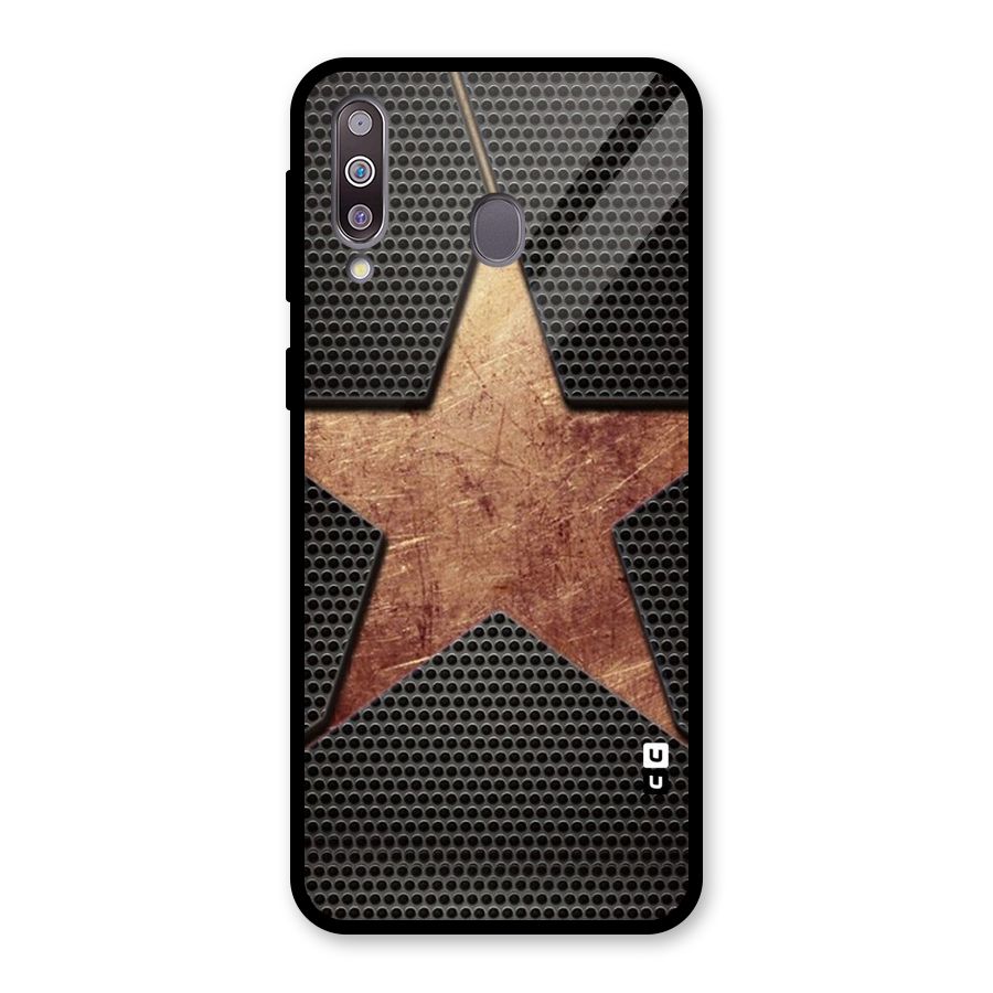 Rugged Gold Star Glass Back Case for Galaxy M30