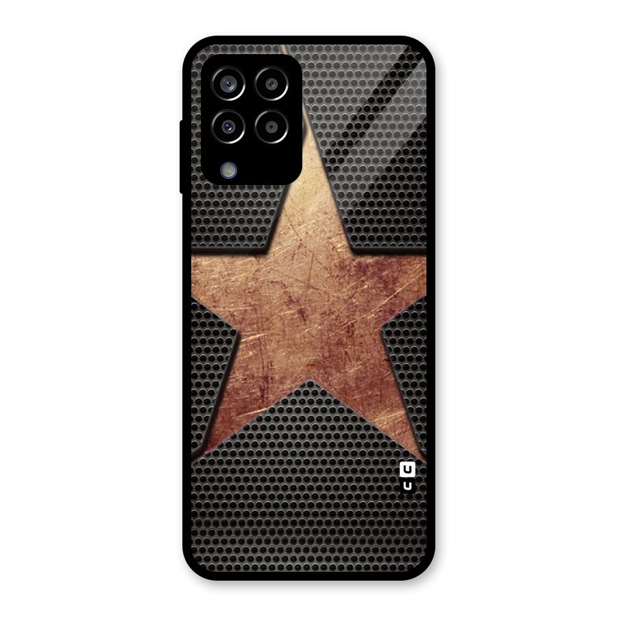 Rugged Gold Star Glass Back Case for Galaxy M33