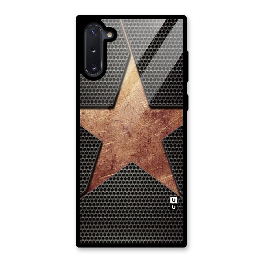 Rugged Gold Star Glass Back Case for Galaxy Note 10