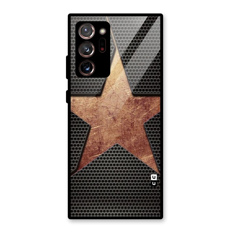 Rugged Gold Star Glass Back Case for Galaxy Note 20 Ultra