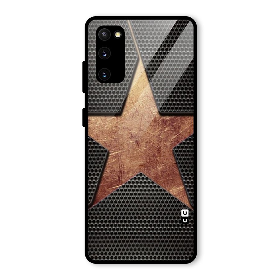 Rugged Gold Star Glass Back Case for Galaxy S20 FE 5G