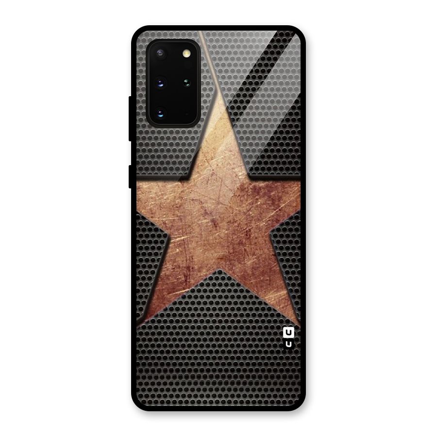 Rugged Gold Star Glass Back Case for Galaxy S20 Plus