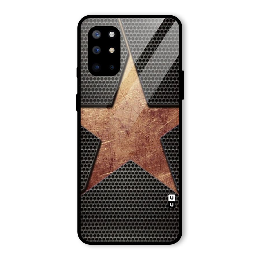 Rugged Gold Star Glass Back Case for OnePlus 8T