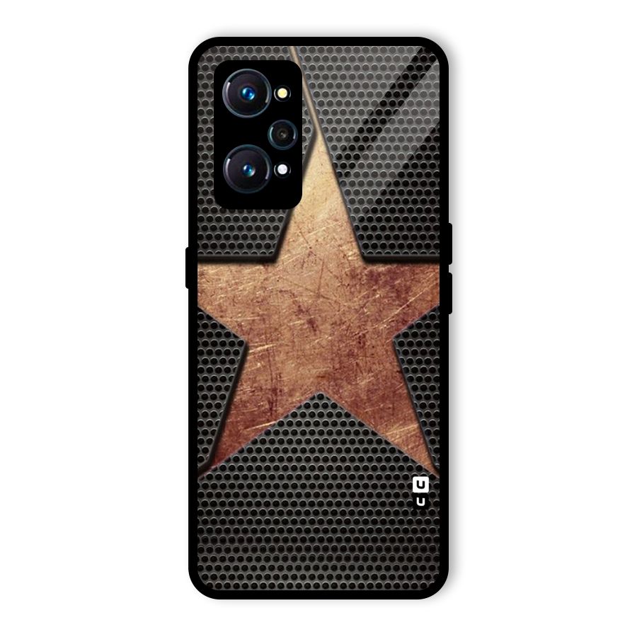 Rugged Gold Star Glass Back Case for Realme GT 2