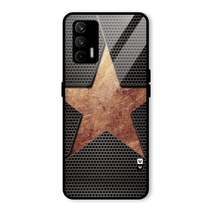 Rugged Gold Star Glass Back Case for Realme GT 5G