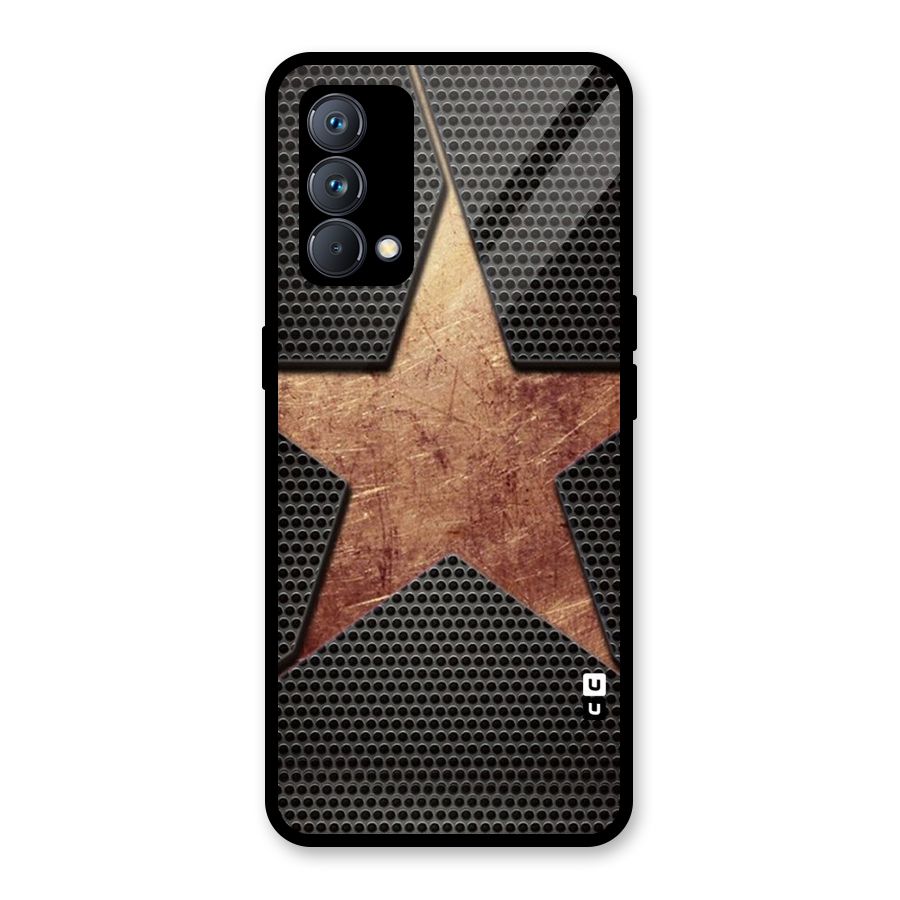 Rugged Gold Star Glass Back Case for Realme GT Master Edition