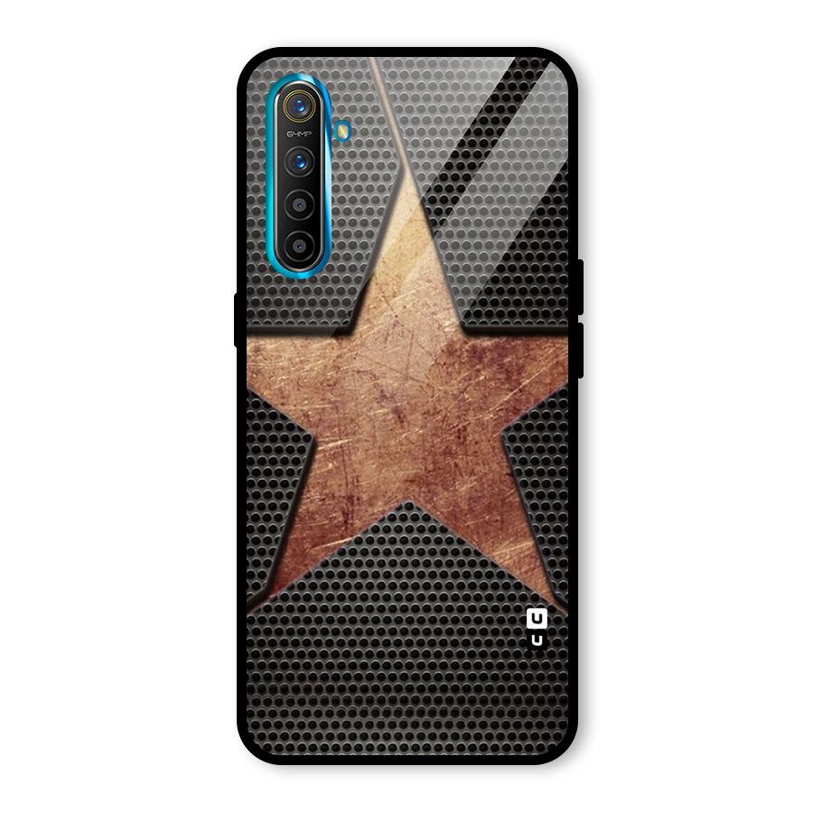 Rugged Gold Star Glass Back Case for Realme X2