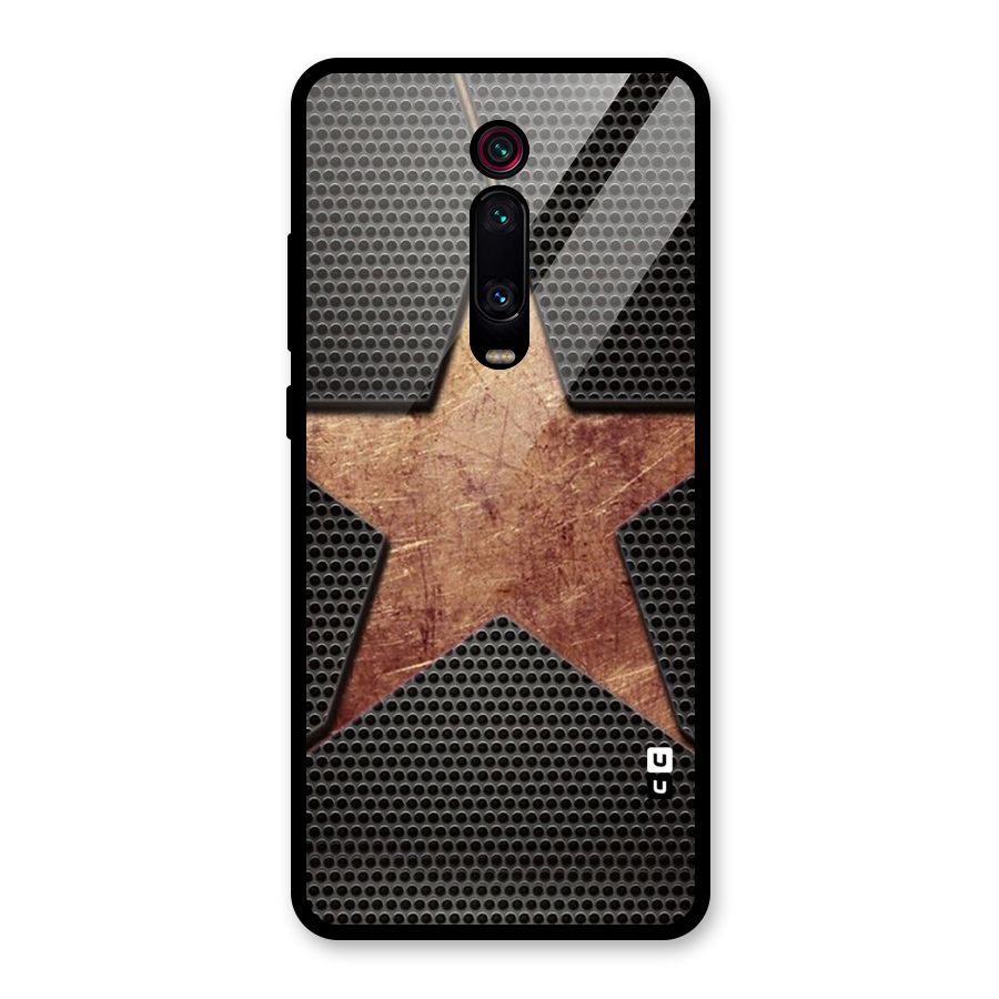 Rugged Gold Star Glass Back Case for Redmi K20