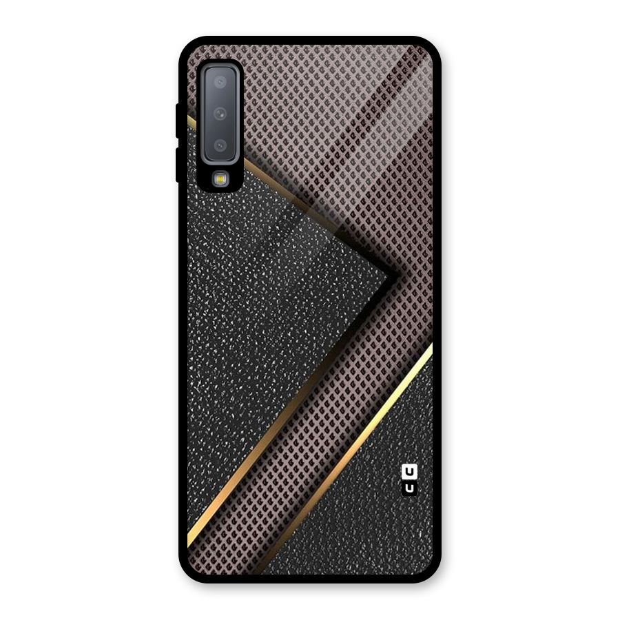 Rugged Polka Design Glass Back Case for Galaxy A7 (2018)