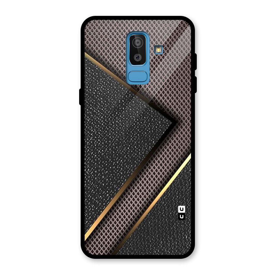 Rugged Polka Design Glass Back Case for Galaxy J8