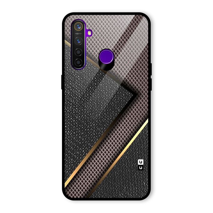 Rugged Polka Design Glass Back Case for Realme 5 Pro