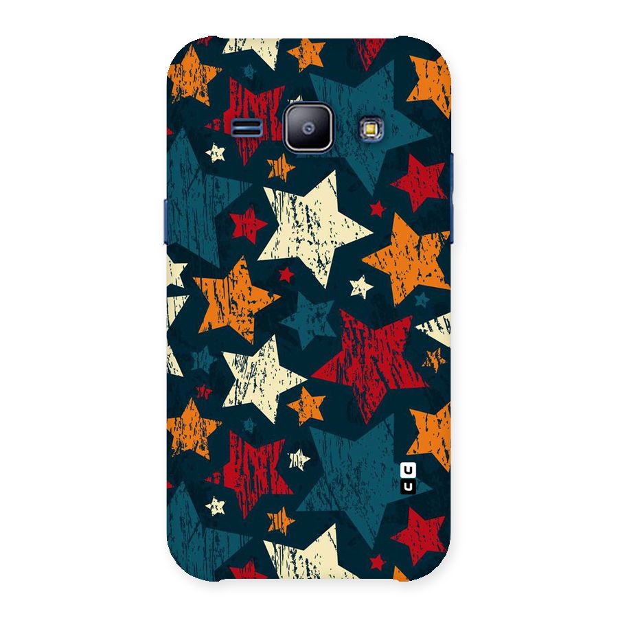 Rugged Star Design Back Case for Galaxy J1