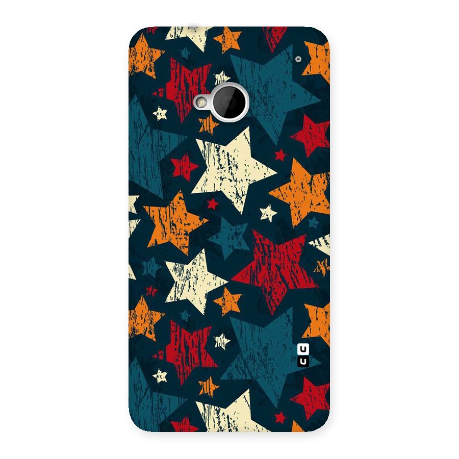 Rugged Star Design Back Case for HTC One M7