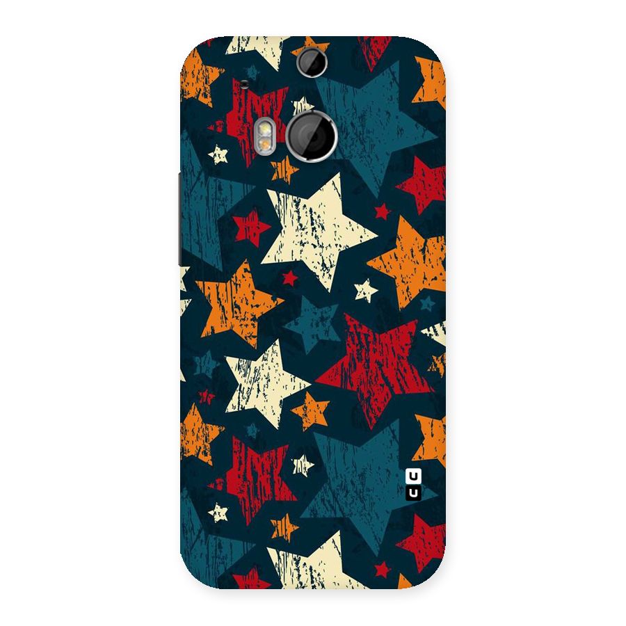 Rugged Star Design Back Case for HTC One M8