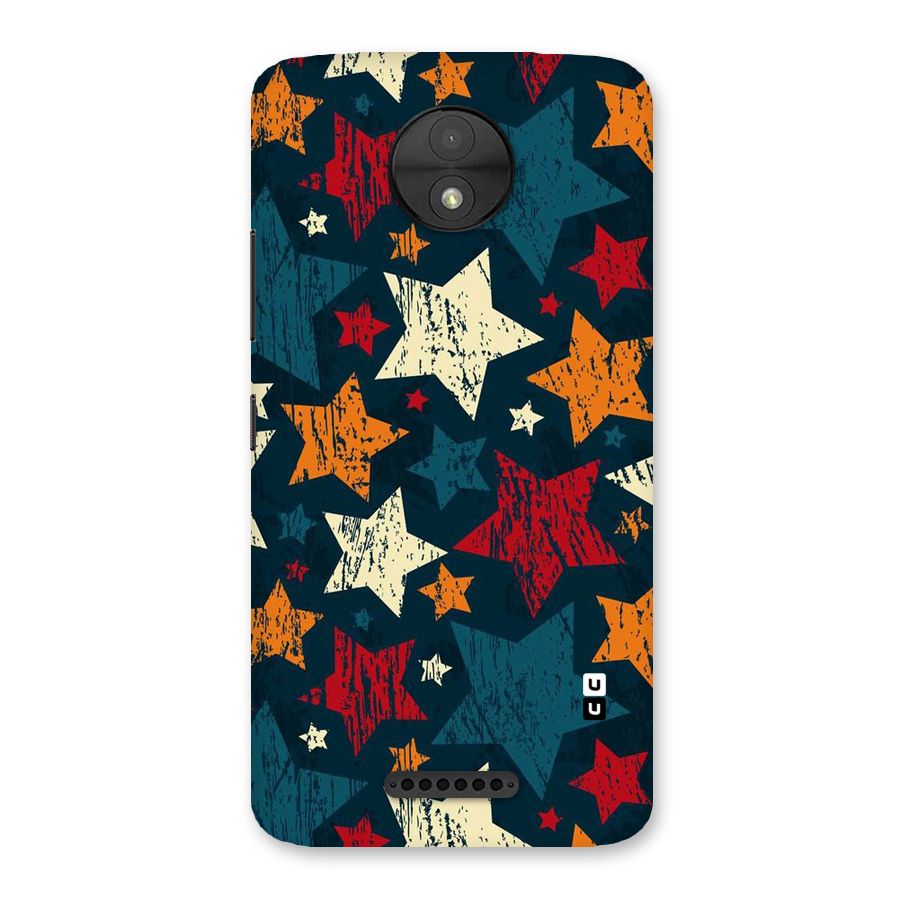 Rugged Star Design Back Case for Moto C