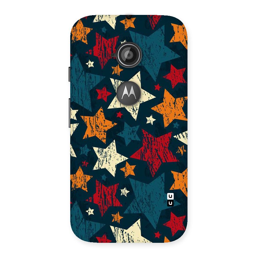 Rugged Star Design Back Case for Moto E 2nd Gen