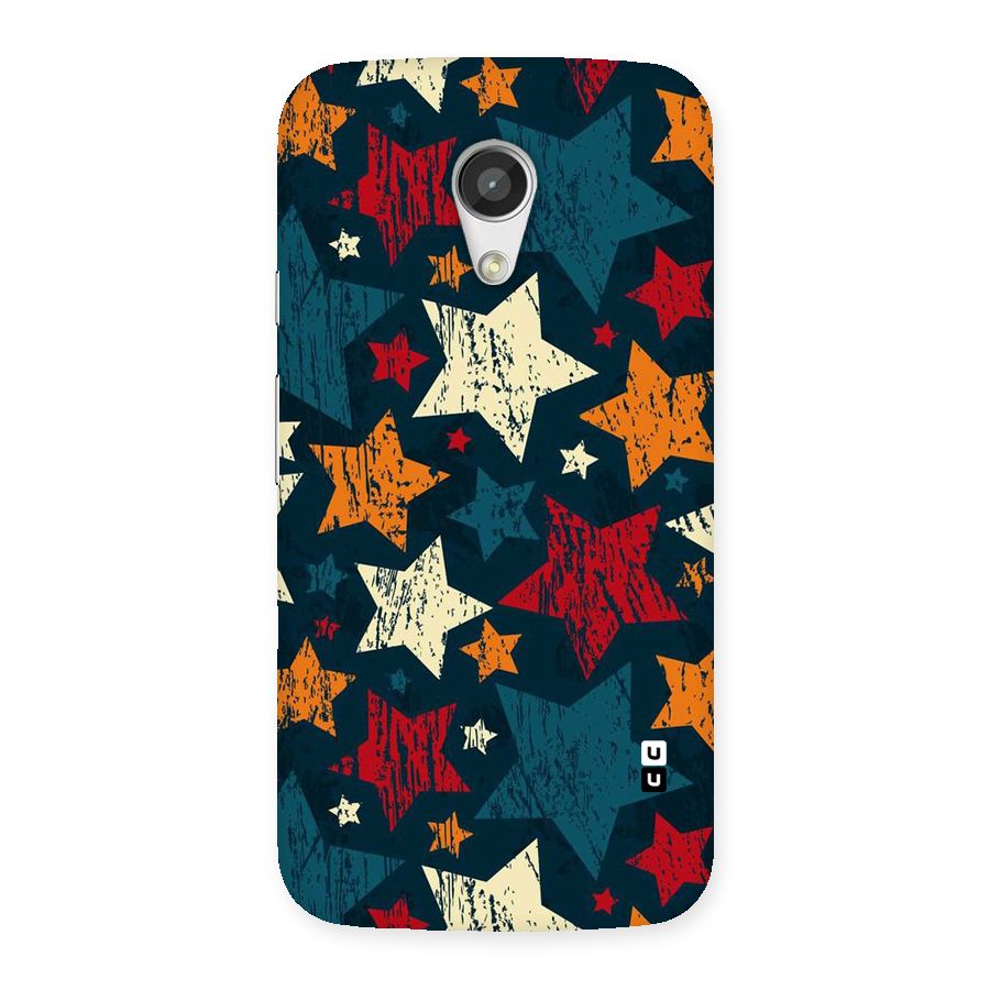 Rugged Star Design Back Case for Moto G 2nd Gen
