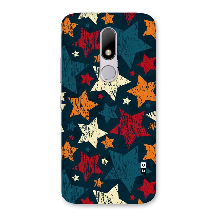 Rugged Star Design Back Case for Moto M
