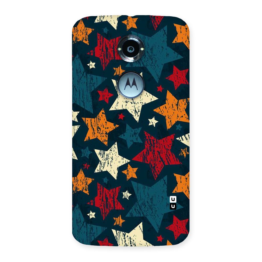 Rugged Star Design Back Case for Moto X 2nd Gen