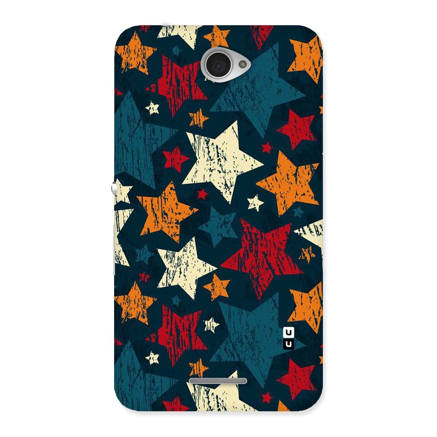Rugged Star Design Back Case for Sony Xperia E4