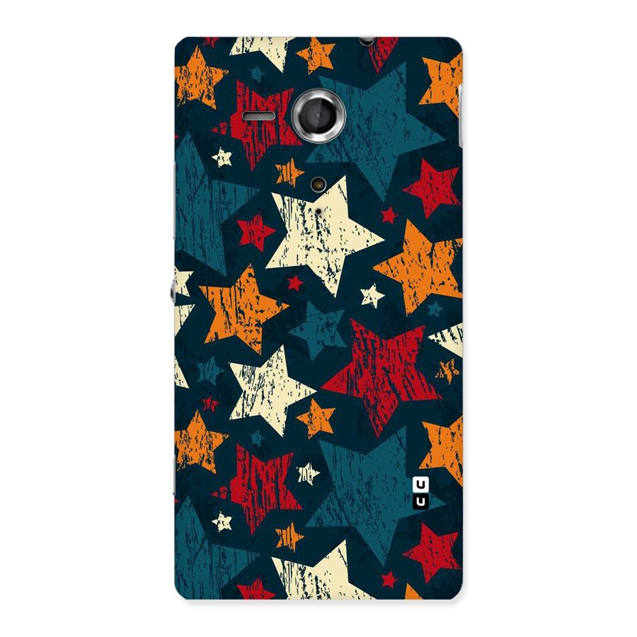 Rugged Star Design Back Case for Sony Xperia SP