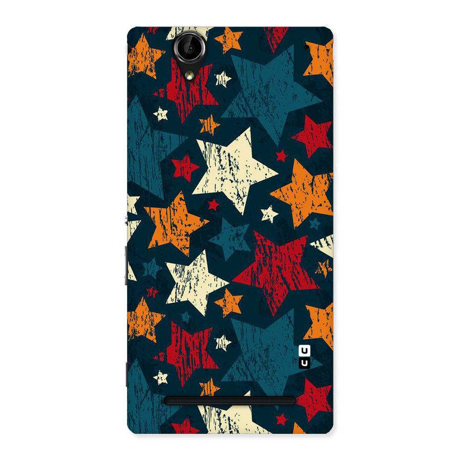 Rugged Star Design Back Case for Sony Xperia T2