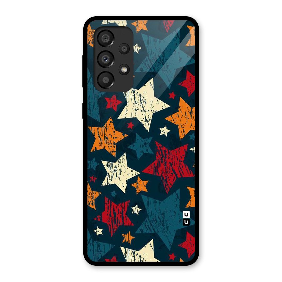 Rugged Star Design Glass Back Case for Galaxy A33 5G