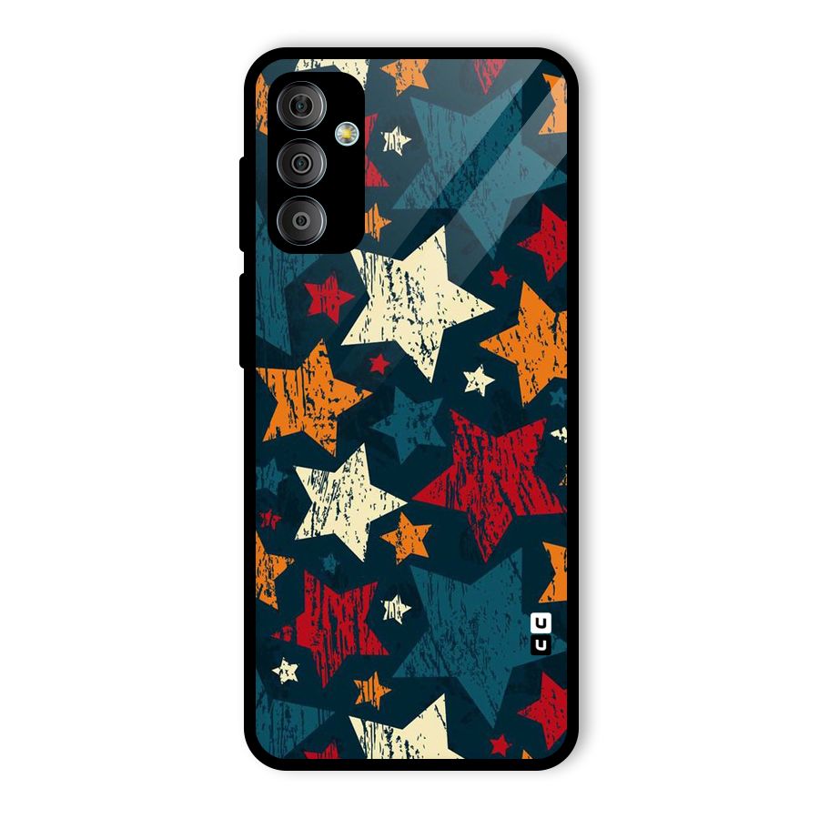 Rugged Star Design Glass Back Case for Galaxy F23