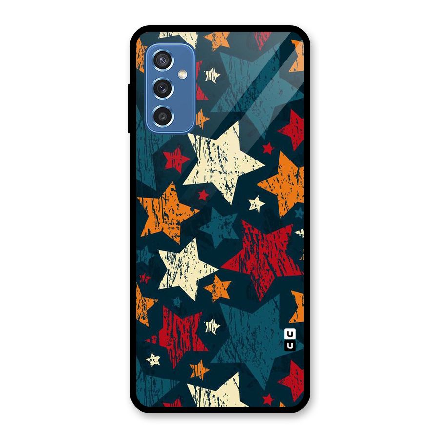 Rugged Star Design Glass Back Case for Galaxy M52 5G