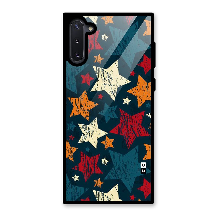 Rugged Star Design Glass Back Case for Galaxy Note 10