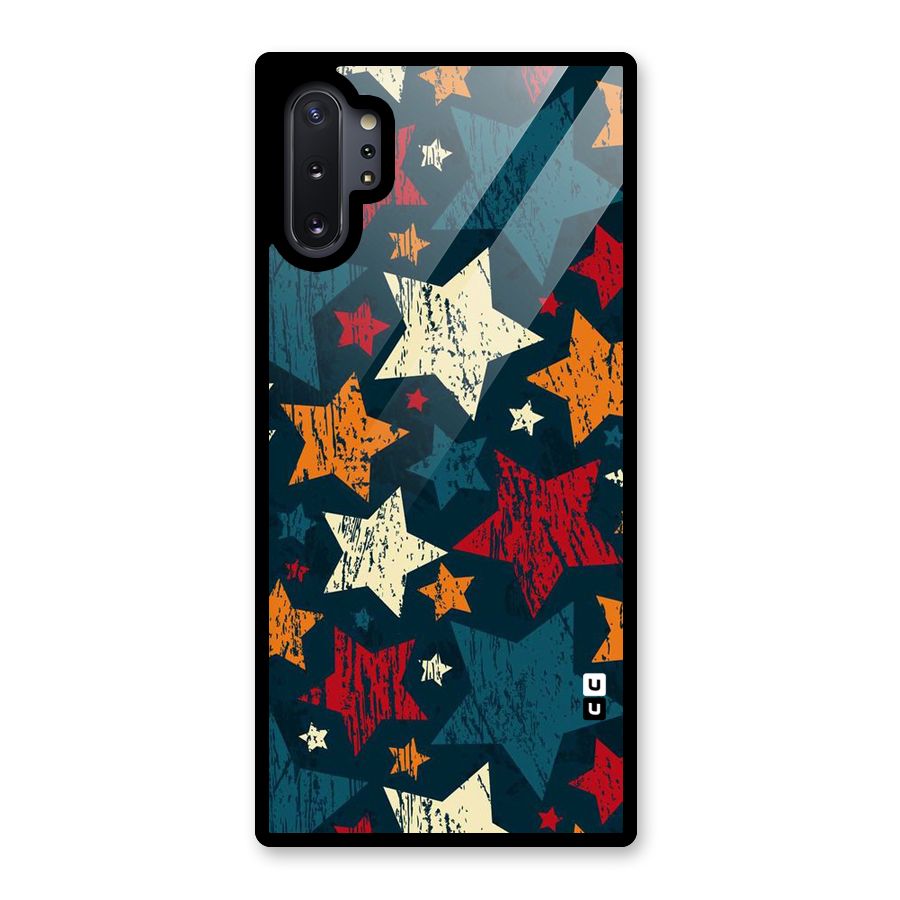 Rugged Star Design Glass Back Case for Galaxy Note 10 Plus
