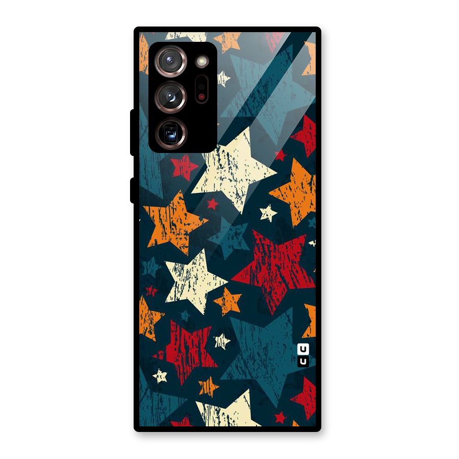 Rugged Star Design Glass Back Case for Galaxy Note 20 Ultra