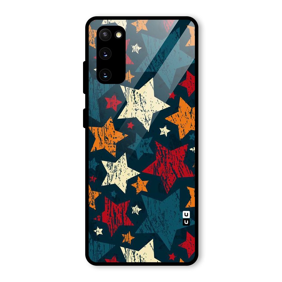 Rugged Star Design Glass Back Case for Galaxy S20 FE 5G