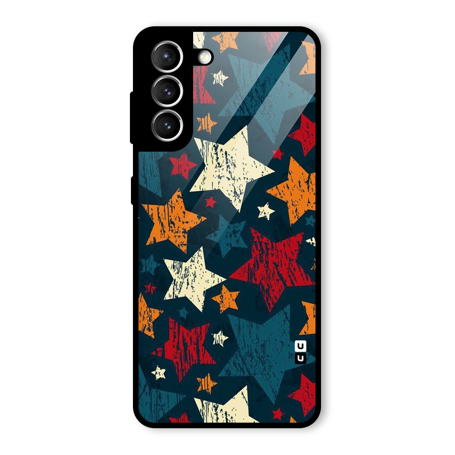 Rugged Star Design Glass Back Case for Galaxy S21 5G