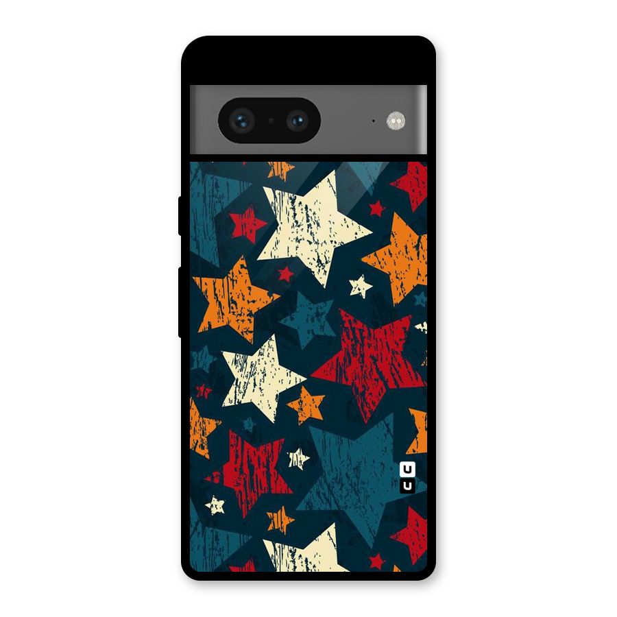 Rugged Star Design Glass Back Case for Google Pixel 7