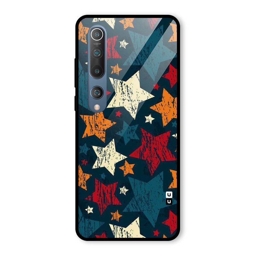 Rugged Star Design Glass Back Case for Mi 10