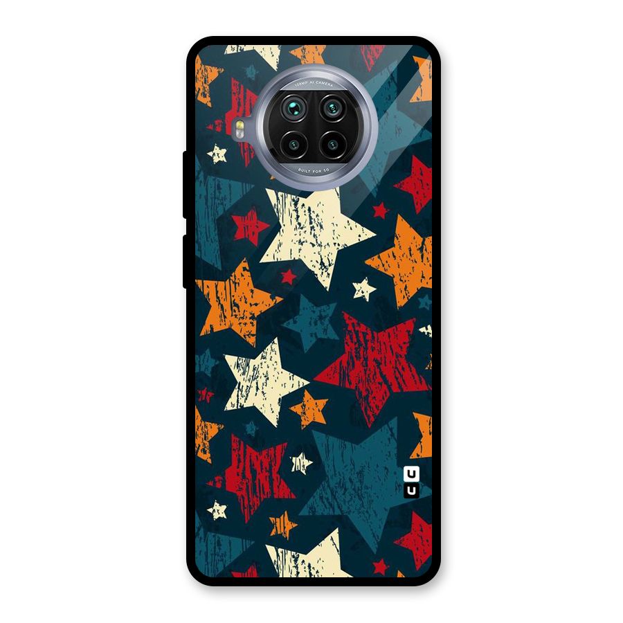 Rugged Star Design Glass Back Case for Mi 10i