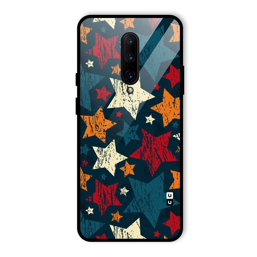 Rugged Star Design Glass Back Case for OnePlus 7 Pro