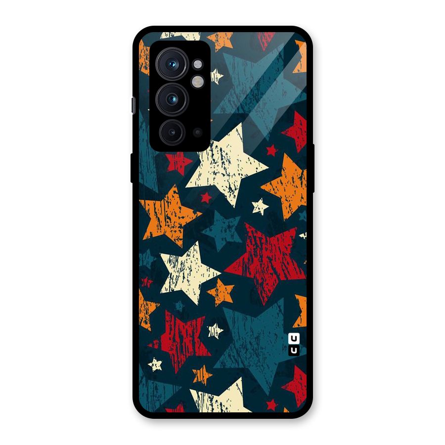 Rugged Star Design Glass Back Case for OnePlus 9RT 5G