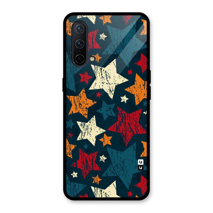 Rugged Star Design Glass Back Case for OnePlus Nord CE 5G