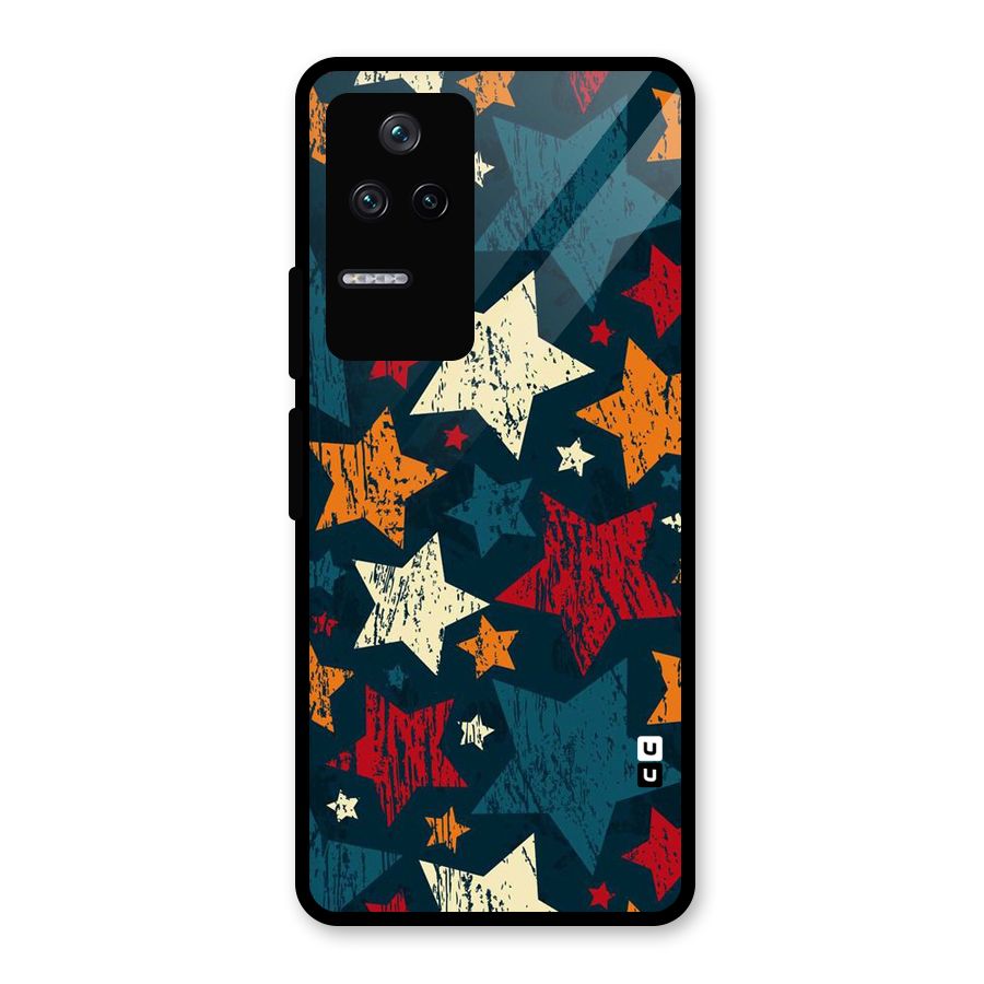 Rugged Star Design Glass Back Case for Poco F4 5G