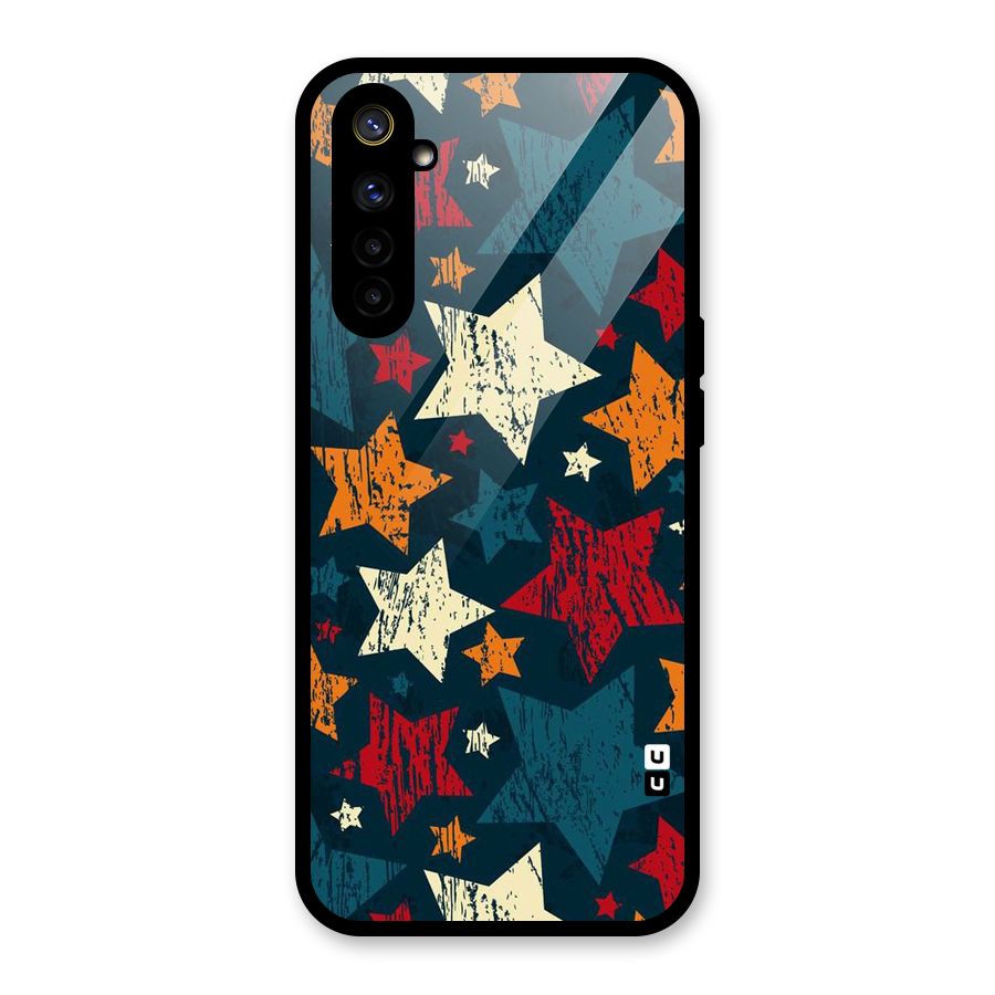 Rugged Star Design Glass Back Case for Realme 6i
