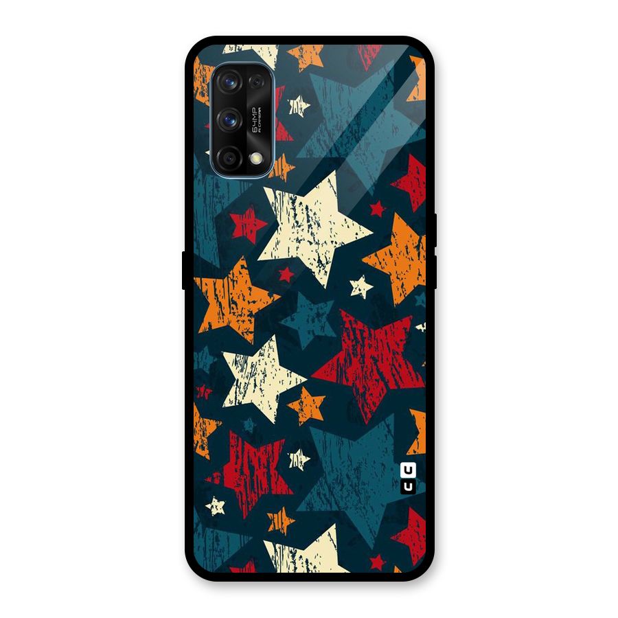 Rugged Star Design Glass Back Case for Realme 7 Pro