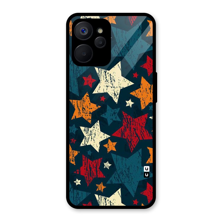 Rugged Star Design Glass Back Case for Realme 9i 5G