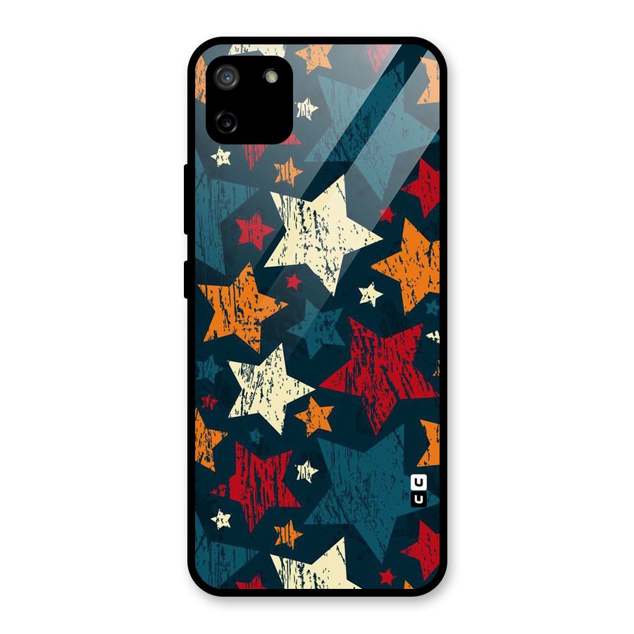 Rugged Star Design Glass Back Case for Realme C11