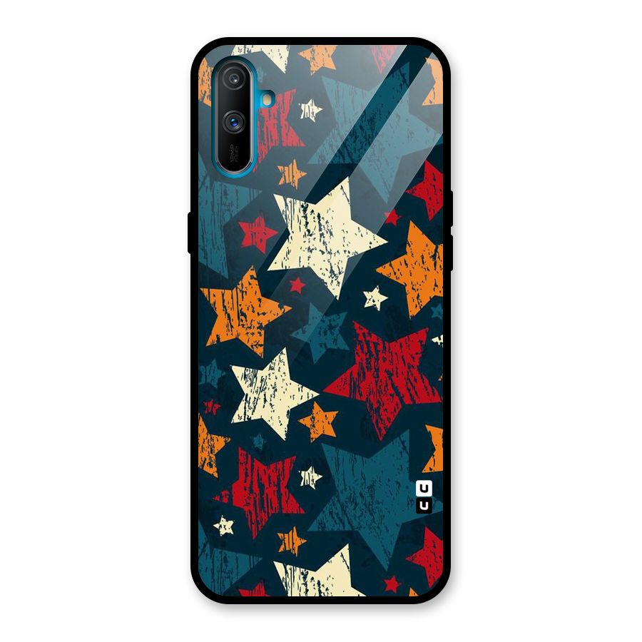 Rugged Star Design Glass Back Case for Realme C3