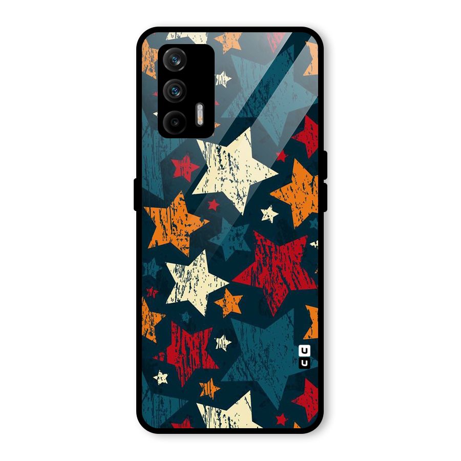 Rugged Star Design Glass Back Case for Realme GT 5G