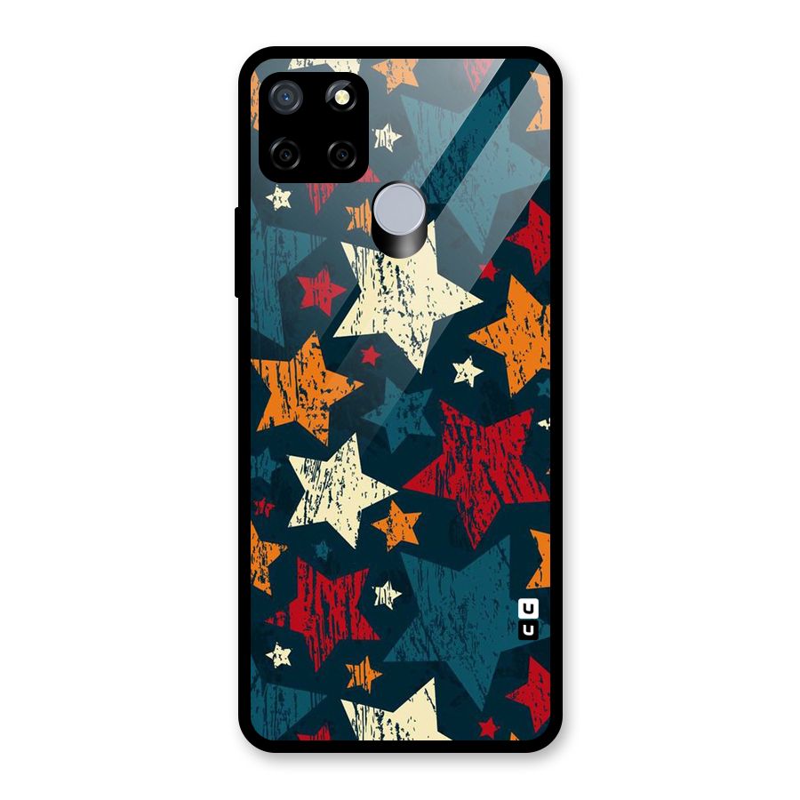 Rugged Star Design Glass Back Case for Realme Narzo 20
