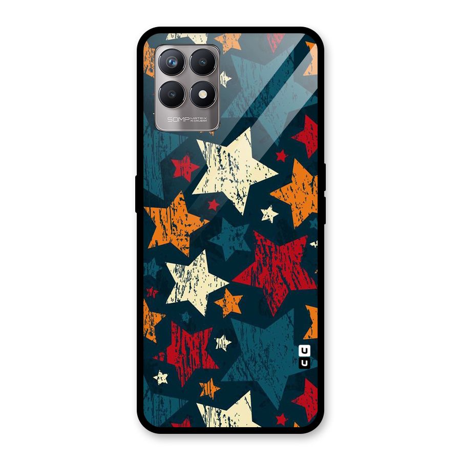 Rugged Star Design Glass Back Case for Realme Narzo 50